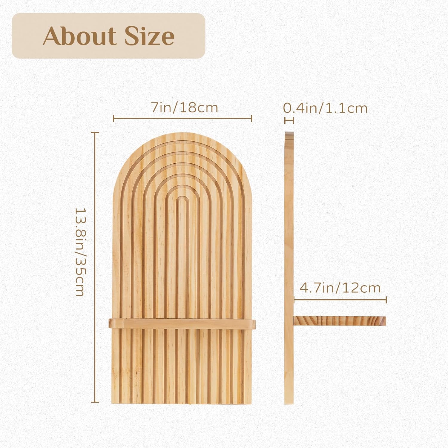 Boho Wall Decor Set of Two - Natural Modern Minimalist Mid Century Wall Candle Holder for Living Room - Wood Bohemian Decor for Bathroom Nursery Bedroom